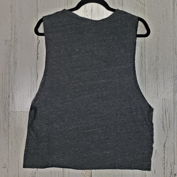 NWOT Over The Limit Apparel Heathered Gray Sleeveless Muscle Women's Size Large - Picture 9 of 9